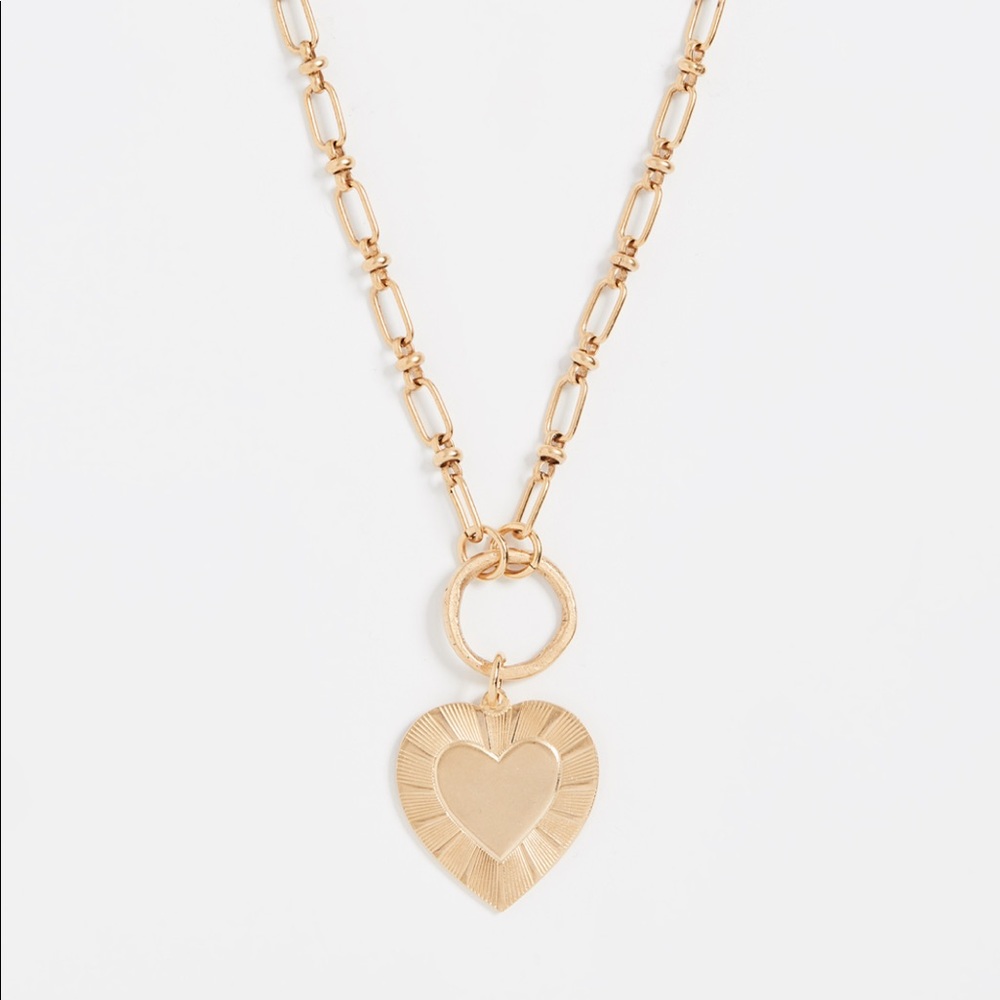 Brinker + Eliza Gold Heart Pendant Necklace